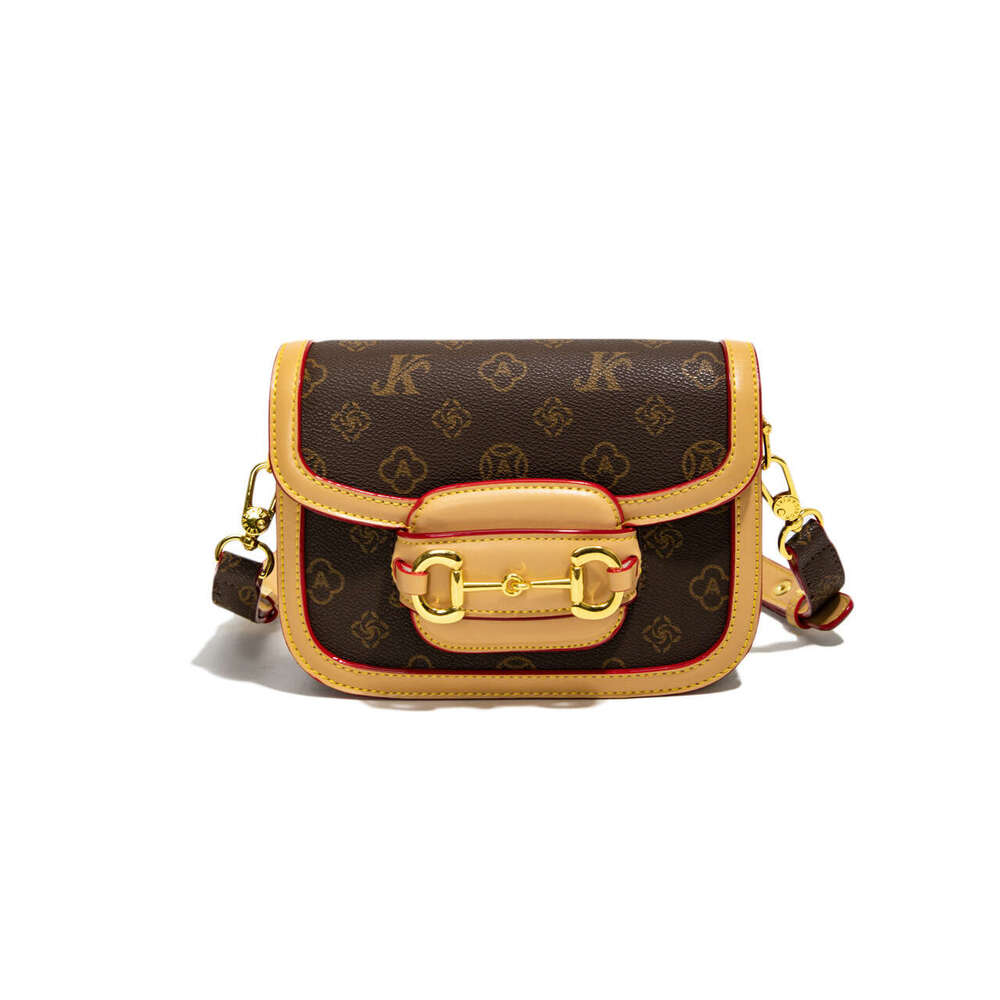 Qiqi New Monica Fashion Printed Versatile High-Quality Saddle Small Square Bag For Women Shoulder Crossbody