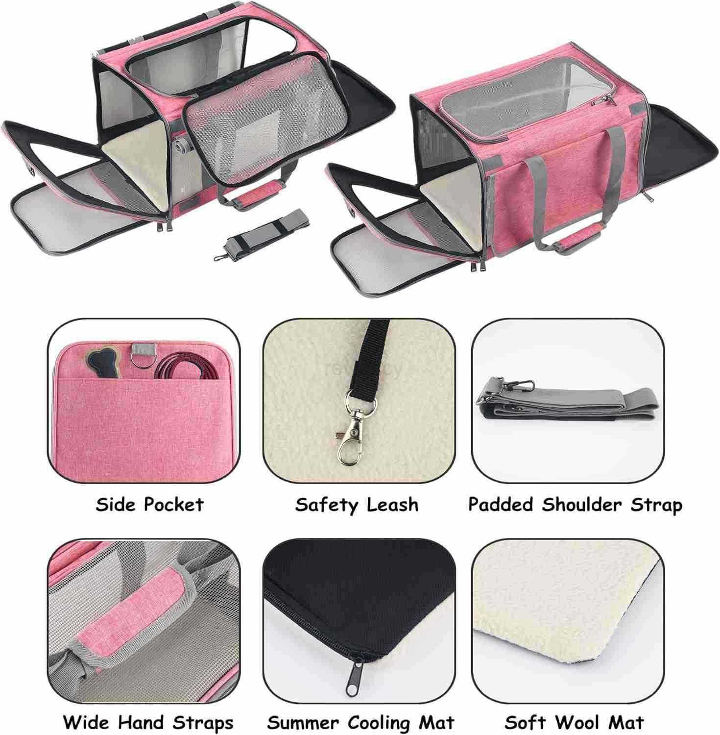 Dog SoftSided Carriers Cat SoftSided Carriers Dog Carriers Cat Travel Carrier Dog Travel Bag Reptile Carrier Squirrel Carrier Guinea Pig carrierLarge 