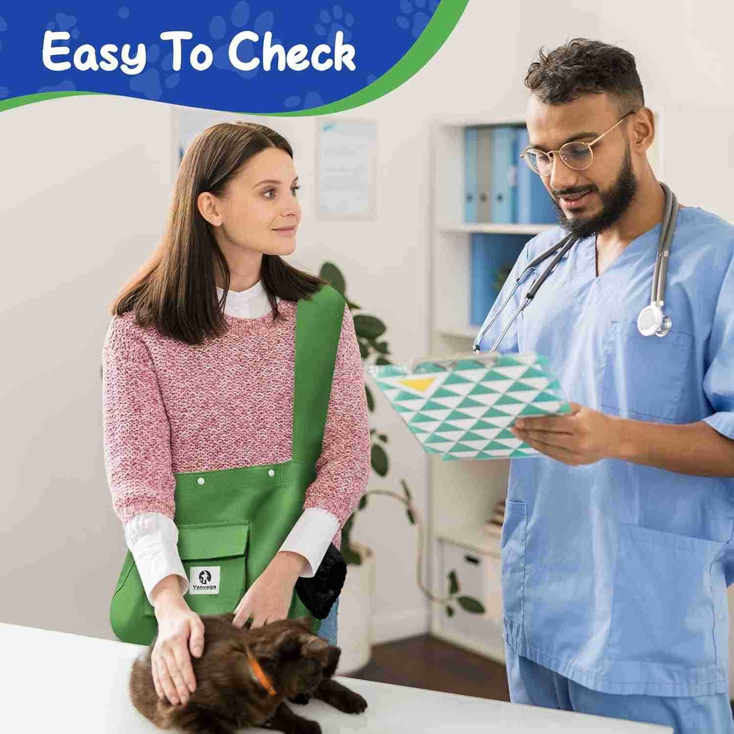 Cat Bag Carrier Sling Cat Carrier Soft Pet Supplies Hands Free Shoulder Crossbody Cat Dog Carrier Pouch Color Green Size L Cat Sling Carrier Outdoor T