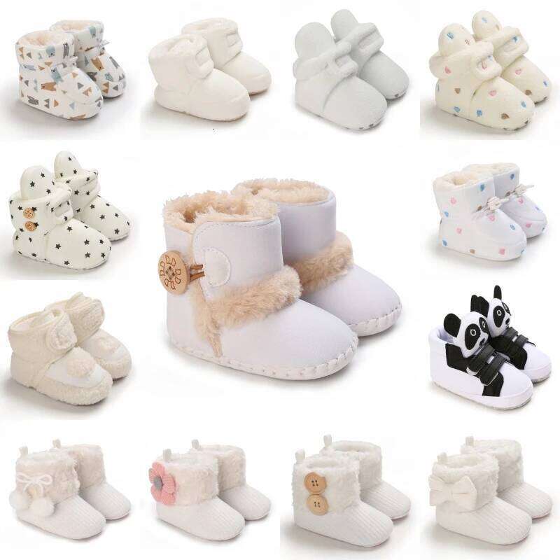 Winter Newborn Baby Shoes Boys & Girls Warm Cotton Snow Boots Fashion Cute Soft Sole Comfortable Walking Footwear