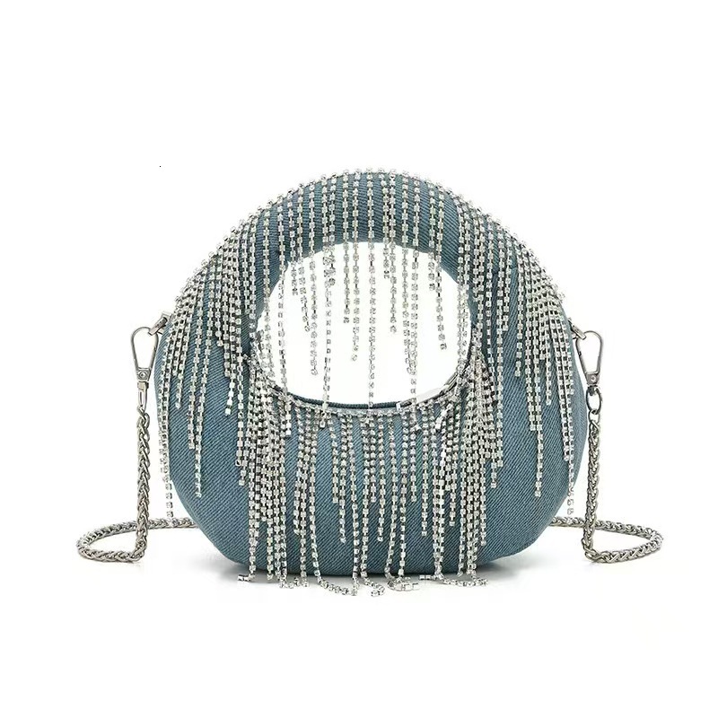 TB BHULAMTE Designer Bag Luxury Bag 2025 Circle Evening Bag Niche Design Full Diamond Dumpling Bag Handbag Women Casual Versatile Handbag Rhinestone B