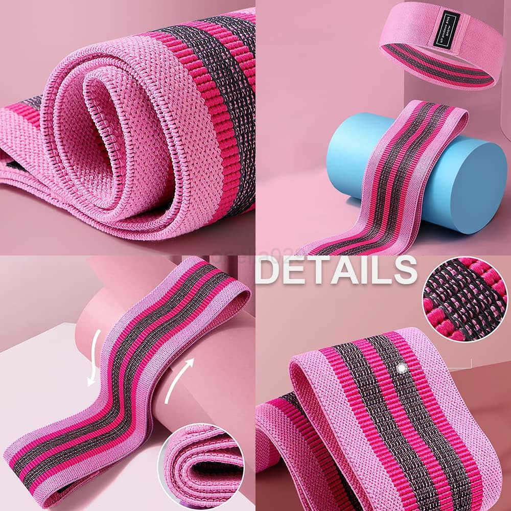 Hip Resistance Band for Fitness Sport Yoga Pilates Bands Working Out 3Level Elastic Booty Bands for Women Legs and Glutes Pack of 3 W250912