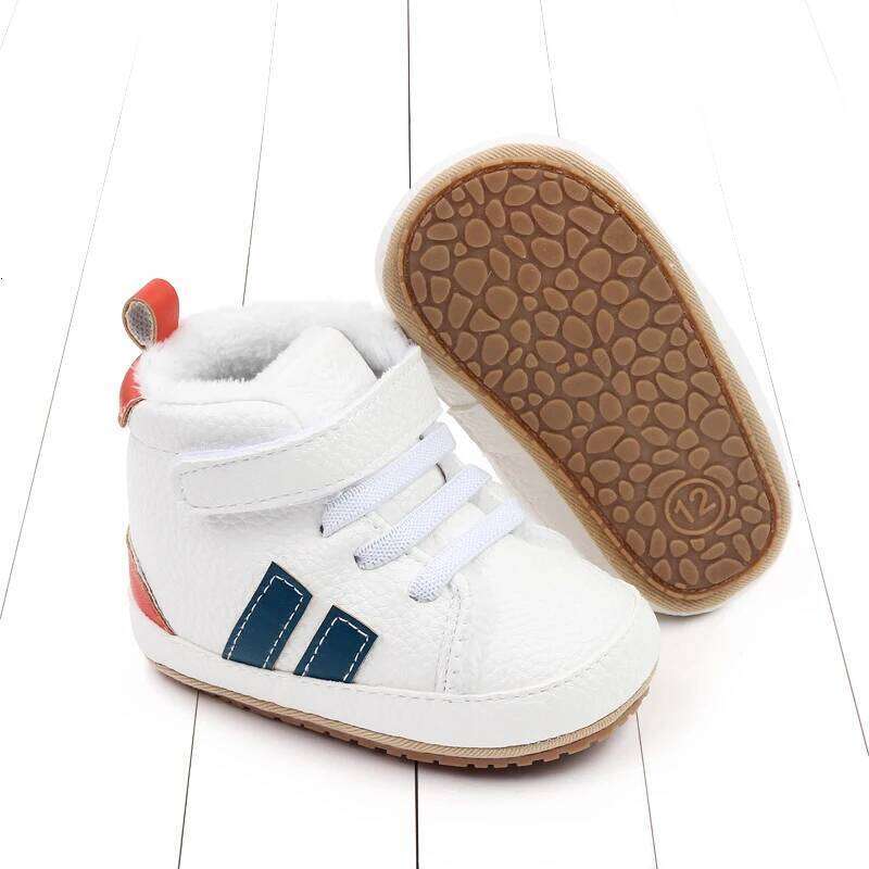 Baby Winter and Autumn Toddler Infant First Walking Shoes Ankle-covered TPR Sole Anti-slip Soft PU 2023 New Arrival 11cm12cm13cm