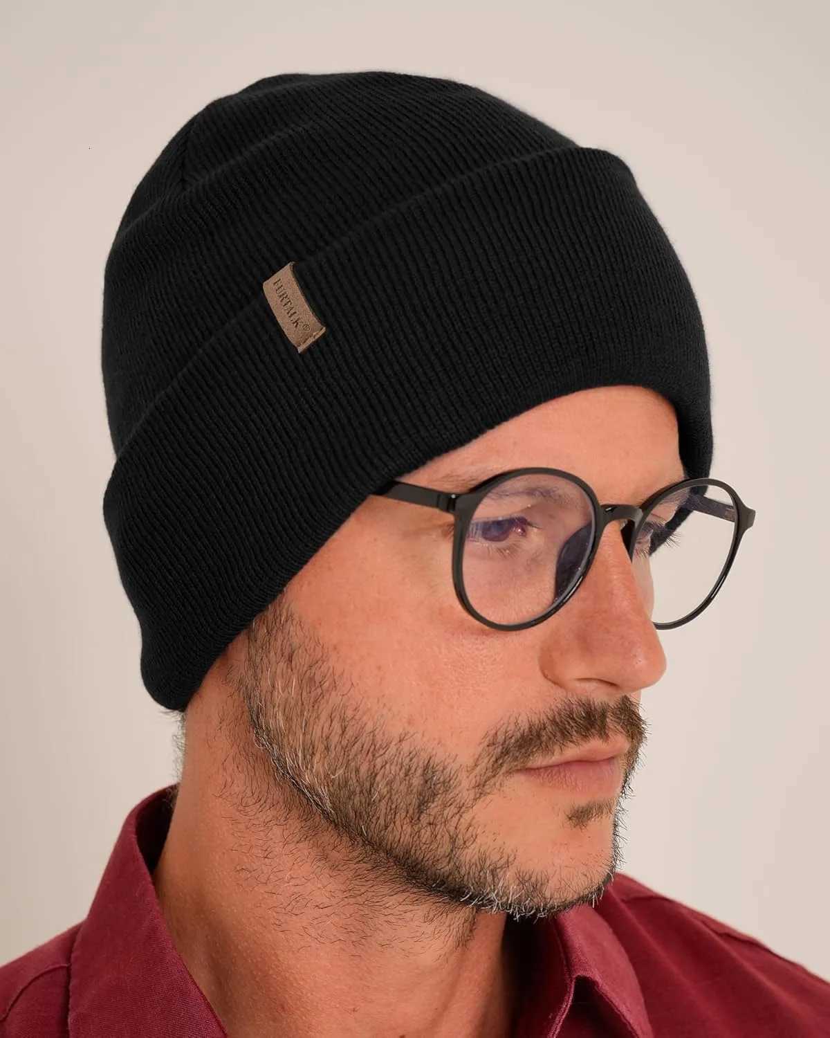 Beanie for Men Wen Cuffed Thick Knitted Unisex Winter Hat Beanies Skl G250910