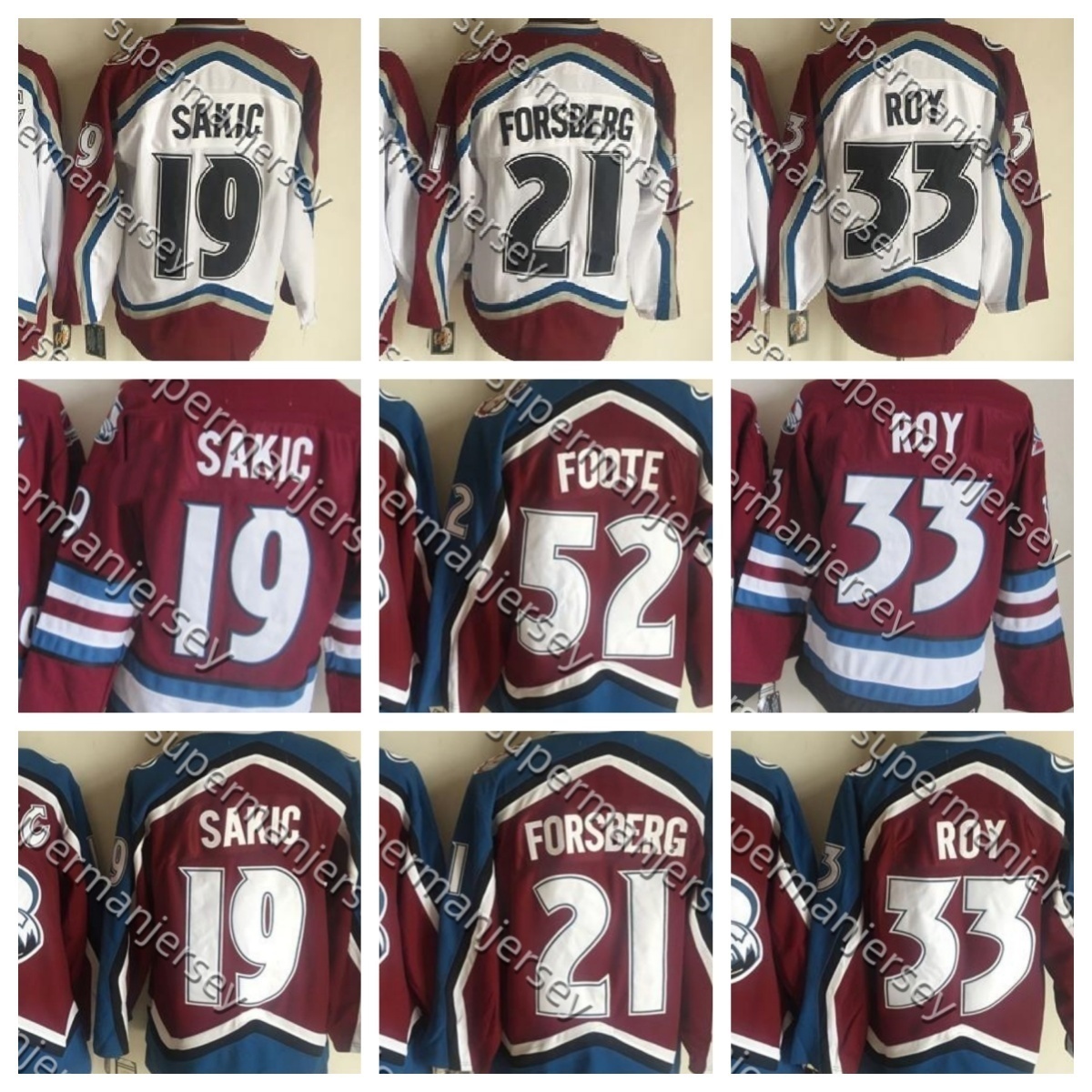 Colorado''Avalanche'' Vintage Koho CCM Throwback Hockey Jersey 19 SAKIC 52 FOOTE 2025
