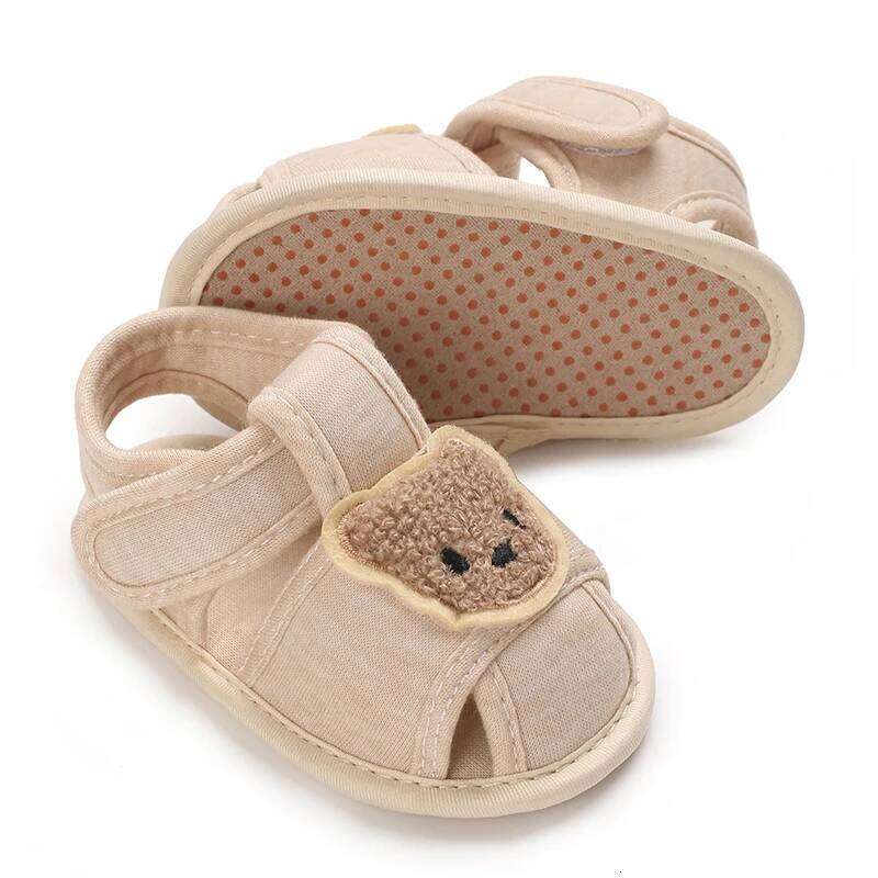 Fashionable popular baby cute teddy bear casual sandals first step walking shoes for boys and girls