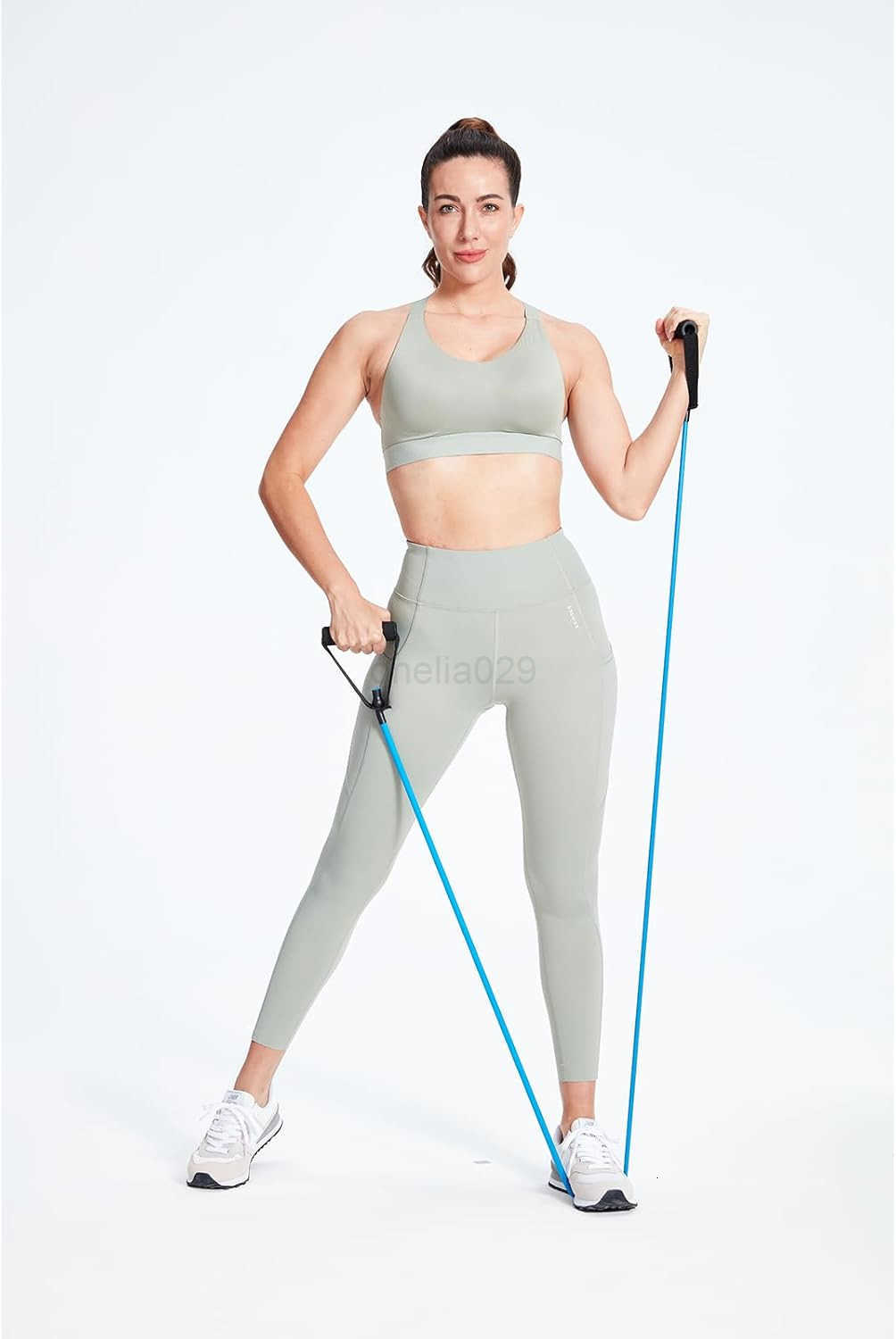Resistance Bands with Handles for Working Out Women and Men Exercise Bands with Door Anchor Stretch Bands for Home Workouts Simple Guide Included W250