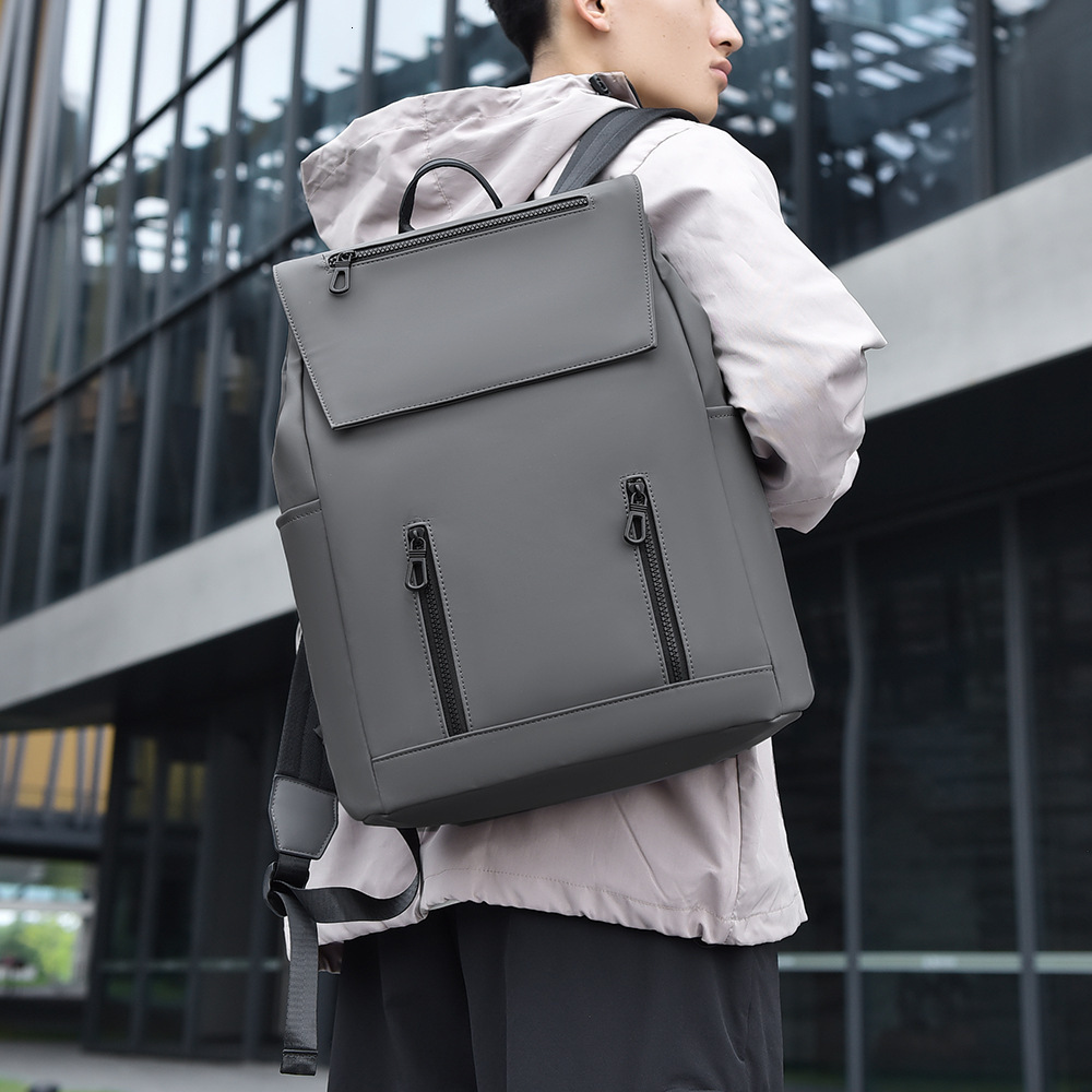 New Men S Casual Backpack Fashionable Personality Designer Bag Business Backpack Simple Solid Luxury Free Shipping Bag Color College Student Backpack