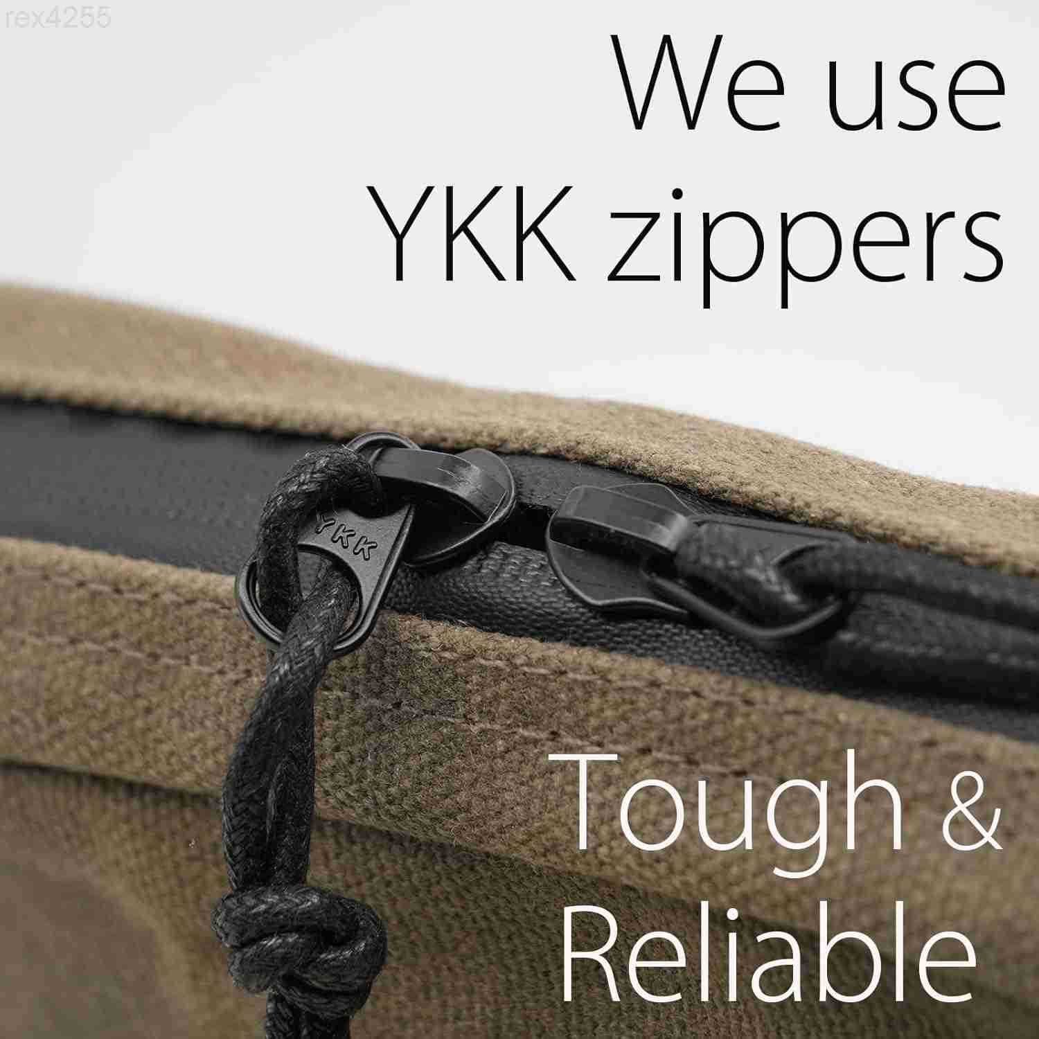 Belt Pouch for Men Women YKK Zippers EDC Pouch Belt Bag Waist Pack for Hiking Water Resistant Waxed Canvas OliveW250912