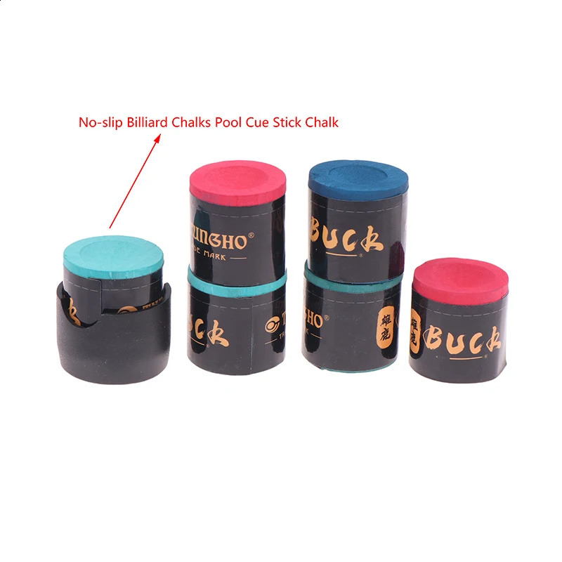 2Pcs Cylindrical Billiard Chalks Pool Cue Stick Rubbing Powder Snooker Table Billiards Supplies Antiskid Device Tool 250912