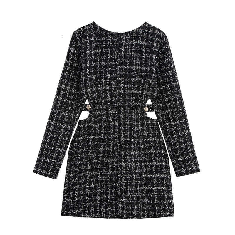DHEssentials Spring New Dress for Women Slim Fit Casual Little Chanel Style Tweed French Elegant