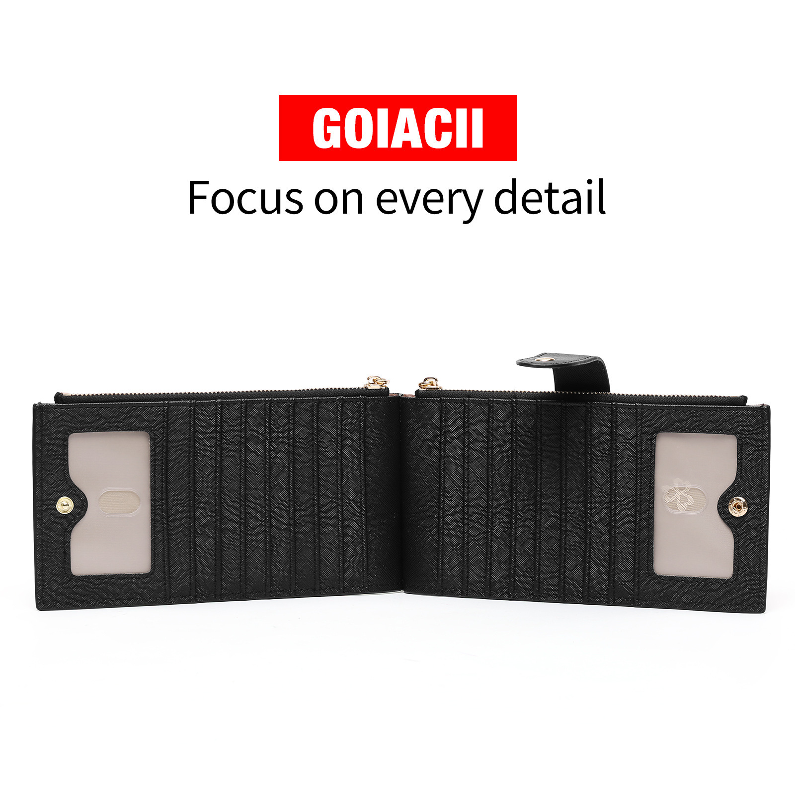 New Large Capacity Women's Card Holder Multi-Card Slot Zipper Phone Bag Multi-Functional Long Wallet ddmymoon