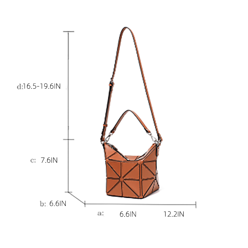Niche design bucket bag 2025 new fashion shoulder messenger bag high-end geometric splicing commuter women's bag