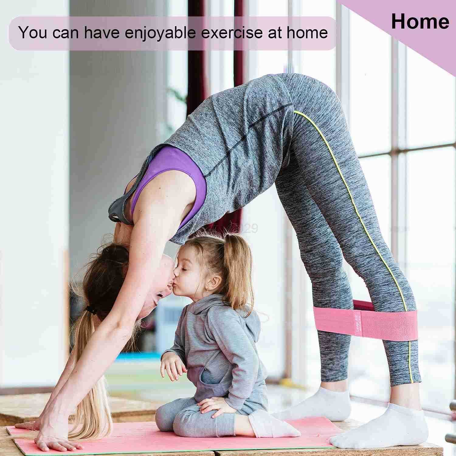 Resistance Bands for Women and MenLeap Fit Premium Booty Exercise Bands for Working OutNon Slip Elastic Workout Bands Set for Butt Legswith Action Gui