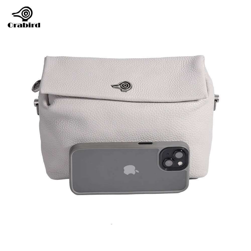 Orabird Ladies Crossbody Bags Soft Genuine Leather Small Cute Fashion Shoulder Handbag Flap Purses Grey Designer