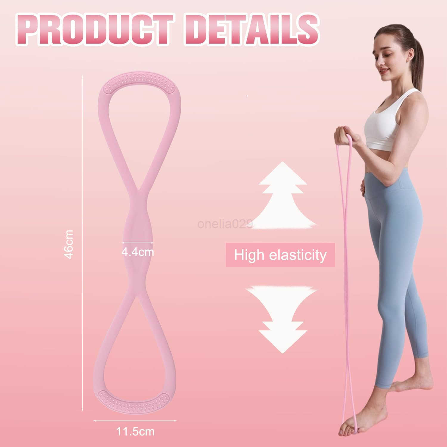 8 Shaped Resistance Rubber Band for Arms8 Shaped Resistance Rubber BandFigure 8 Exercise Bands for Women MenResistance Bands for GlutesBackFullbody Yo