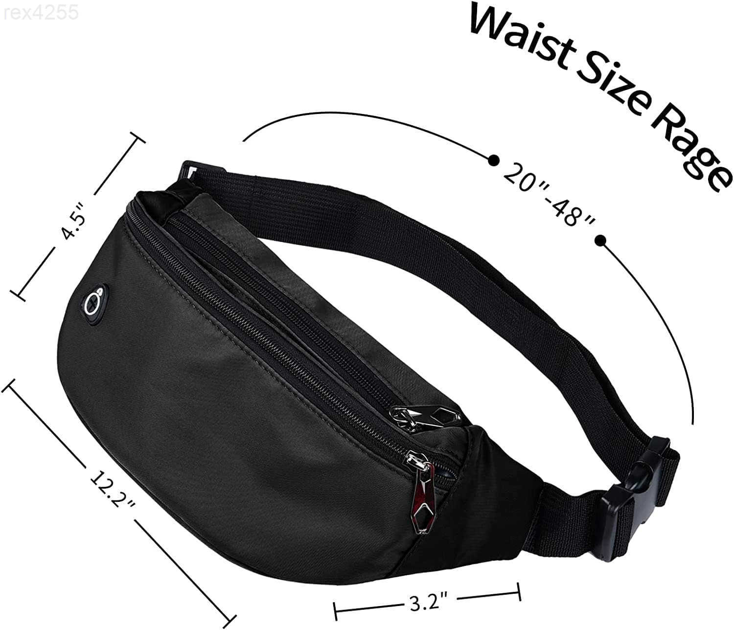 Pack for Men Women Waterproof Sports Waist Bag Pack Belt Bag for Travel Hiking RunningW250911