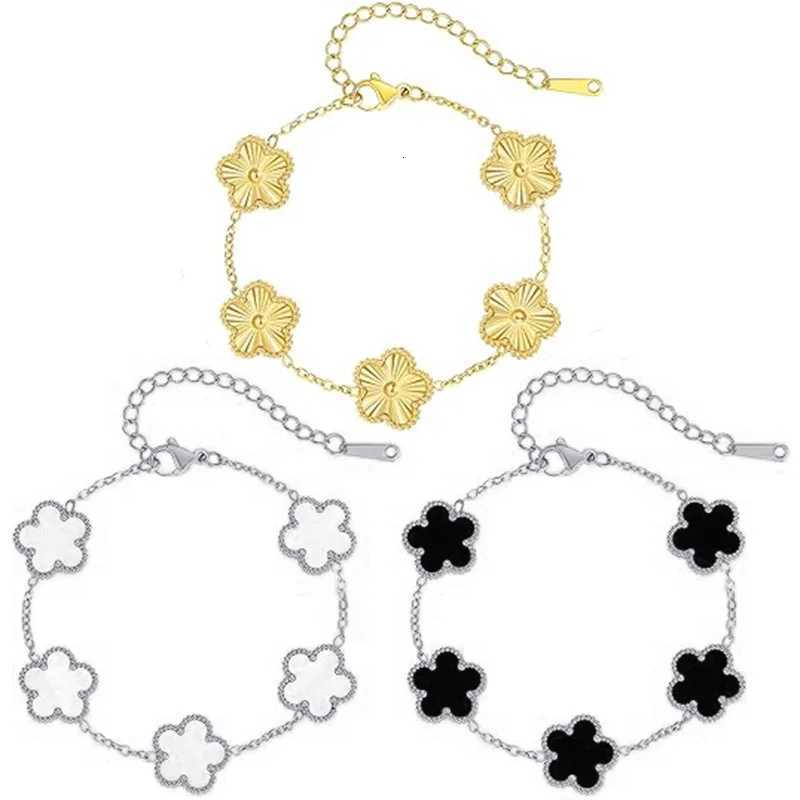 14K Gold Plated Link Bracelets White Black Blue Gold Red Green Lucky Bracelets Jewelry Gifts TrenDY for Women V250702