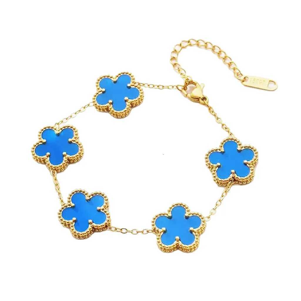 fashion fivepetd flower five bracelet wens light luxury fashion versatile personality simple S250912