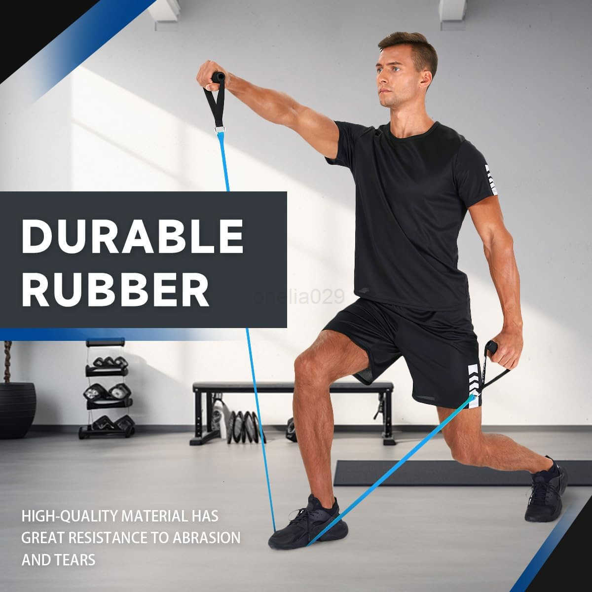 Exercise Bands with Handles Resistance Bands with Handles Ideal for Physical Therapy Strength Training Muscle Toning Door Anchor and Starter Guide Inc