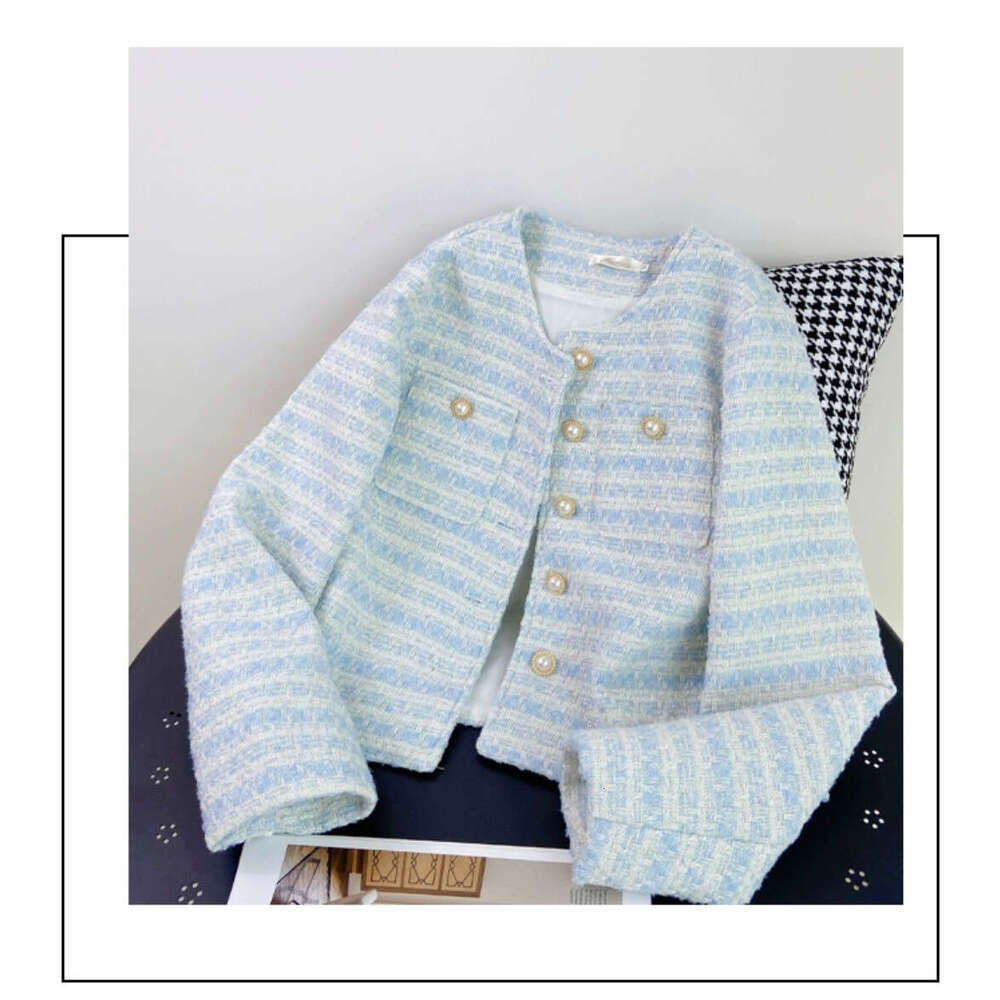 DHEssentials Pearl Button Chanel Style Jacket for Women 2025 Spring Summer New French Design Sense Niche Loose Short Fashion Top