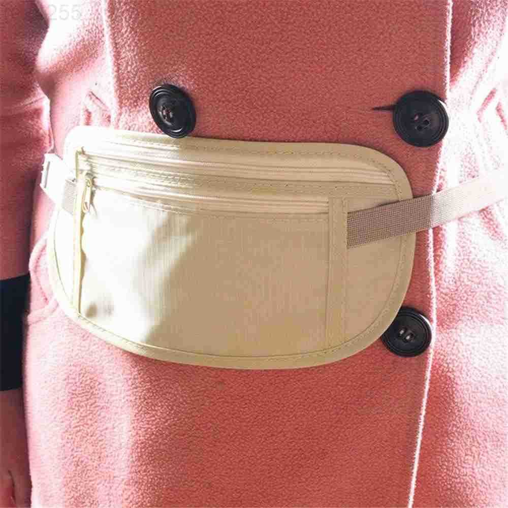 2 Pack Travel Money Belt Waist Wallet Slim RFID Blocking Passport Holder Invisible Belt Bag Fanny Pack for Men WomenW250912