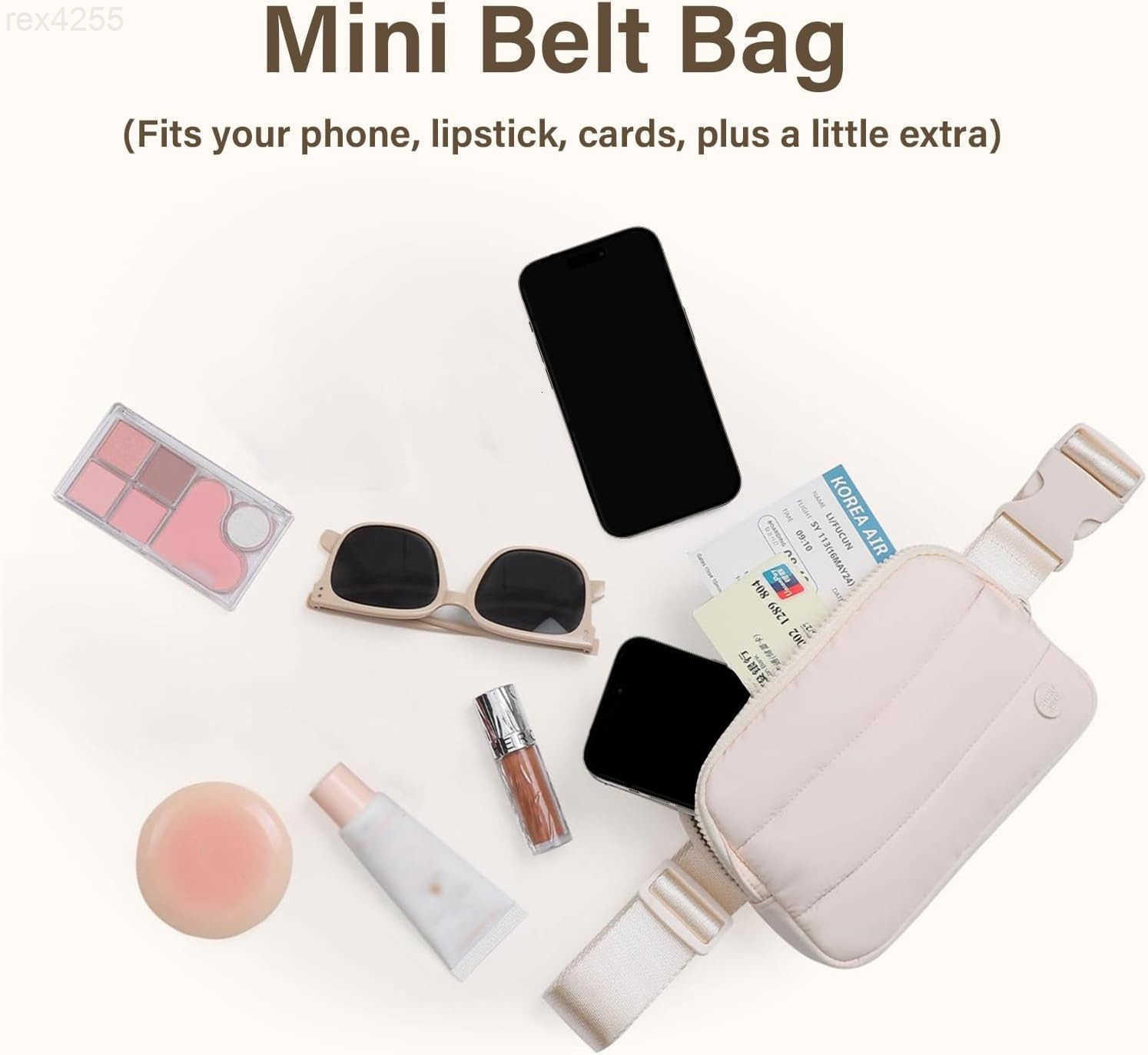 Packs for WomenWaterproof Belt Bag Bum Bags for CrossbodyFashion Waist Packs with Adjustable Strap for Traveling Hiking RunningBeigeW250912