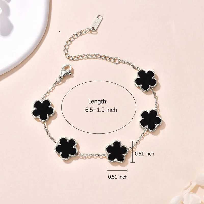 Lucky Wens Hand Bracelets Double Sided Flowers Jewellery Gifts Stainl Steel Bracelet Gold Plated Bracelets Man S250912