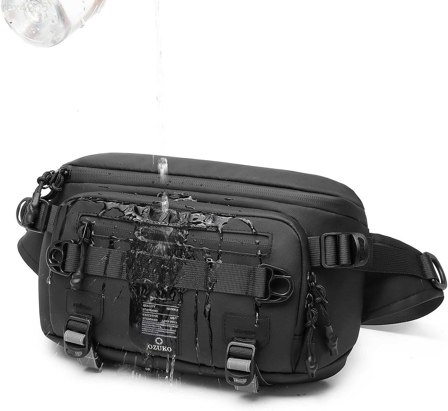 Waist Pack Bag Fanny Pack for MenWomen Hip Bum Bag with Adjustable Strap for Outdoors Workout Traveling Casual Running Hiking CyclingBlackW250912