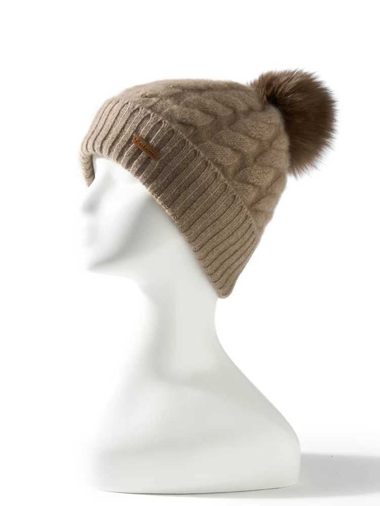 Mongolian Cashmere Beanie 3DCab Wen Pp Real Rabbit Pps Hat Soft Men Winter Knitted Pure Cashmere Warm s G250910