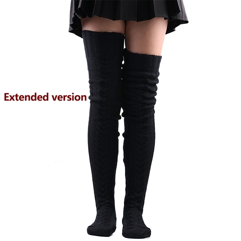 Cute Long Socks Lolita Leg Warmer Knitted Woollen Foot Warmer Stockings Autumn Winter Woman KneeHigh Socks Leisure Loose Socks 250911