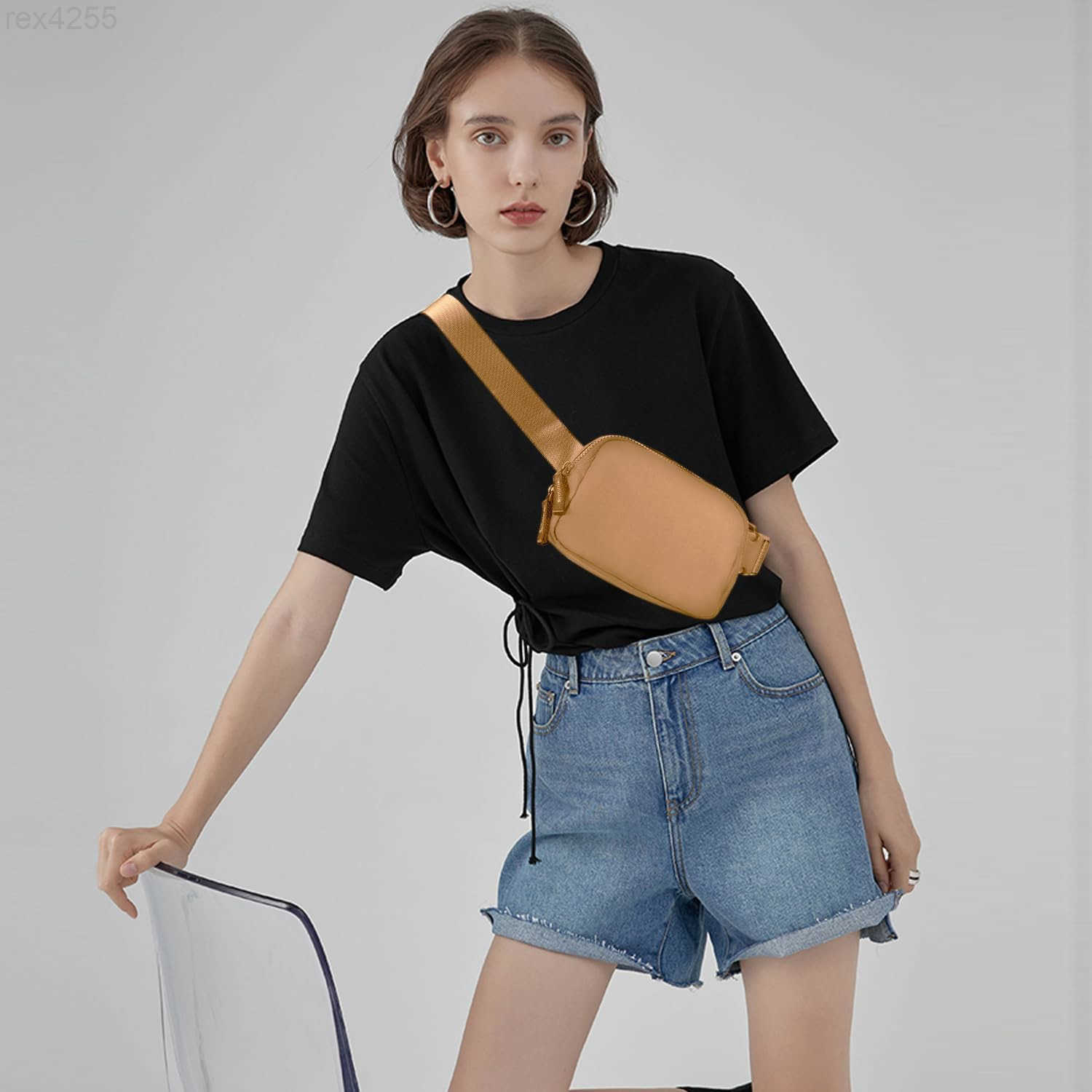 Bag for Women TwoWay Zipper Cross Body Fanny Pack Fashion Waist Packs Everywhere Belt Bag with Adjustable Strap Gifts for Teen Girls Women Men WhiteW2