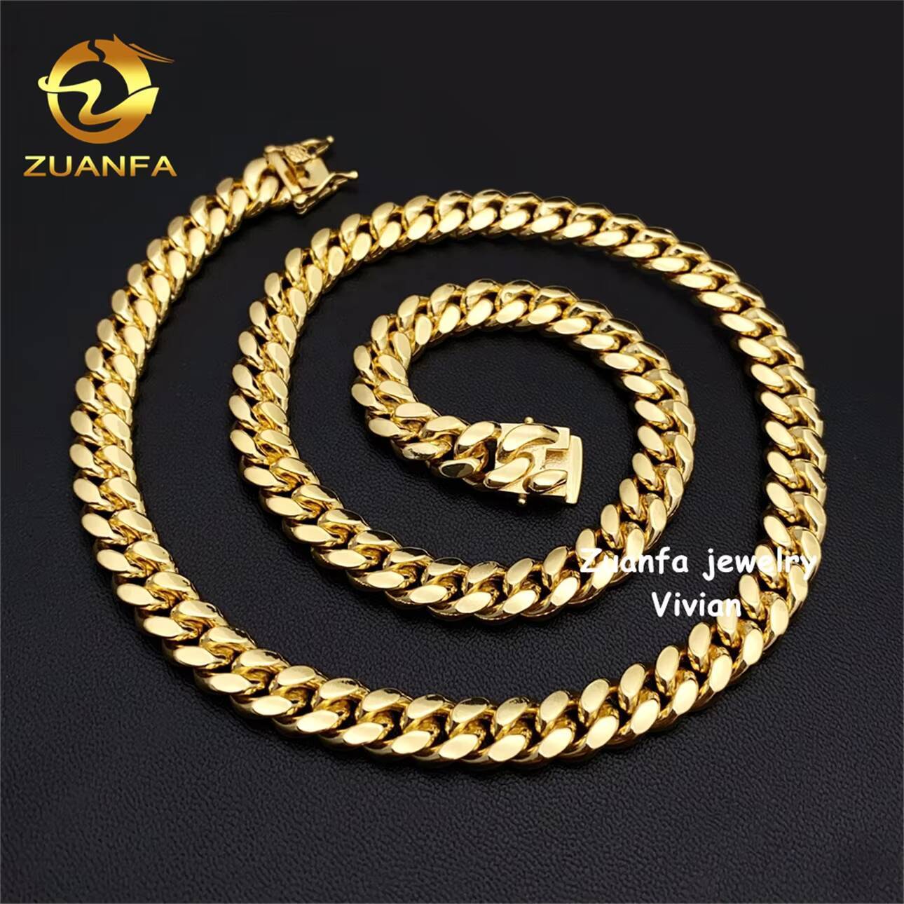 Moissanite Cuban 925 Sterling Silver Iced Out VVS Moissanite Clasp Hip Hop Jewelry Plain Cuban Necklace