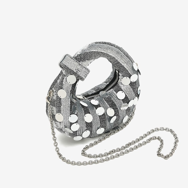 TB BHULAMTE Designer Bag Luxury Bag 2025 Circle Evening Bag Niche Design Full Diamond Dumpling Bag Handbag Women Casual Versatile Handbag Rhinestone B