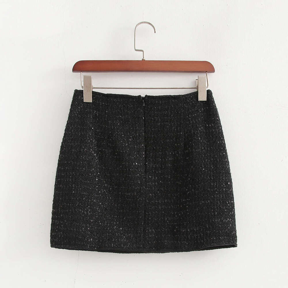 DHEssentials French Style Three-Button V-Neck Vest and Skirt Two-Piece Set