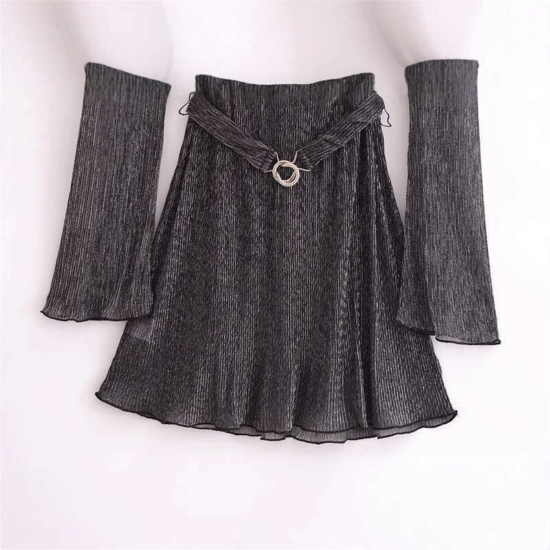 DHEssentials Spring New Women's Dress Slim Fit Long Sleeve Waist-Cinching Elegant Style 1245453