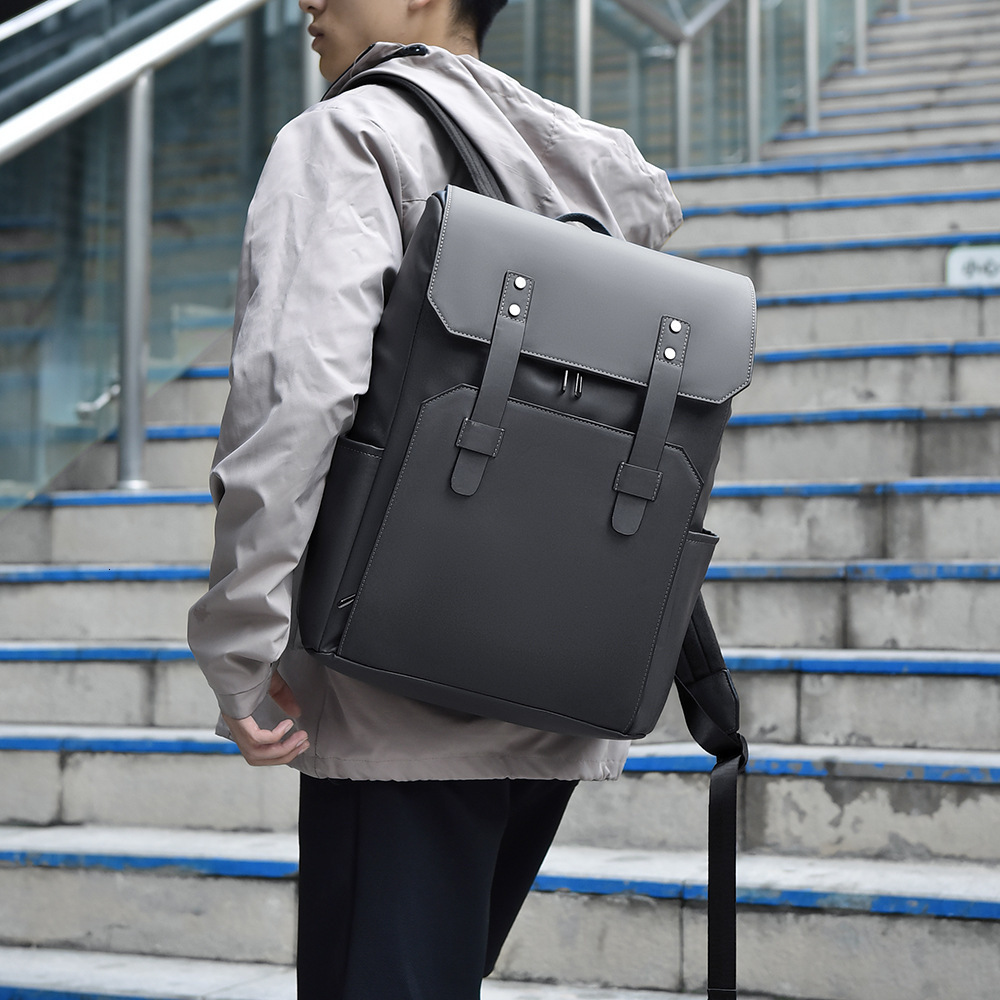 Luxury Bag Backpack For Men Free Shipping Large Capacity Designer Bag Flip Cover Casual Travel Backpack Fashionable Business Laptop Backpack For Colle