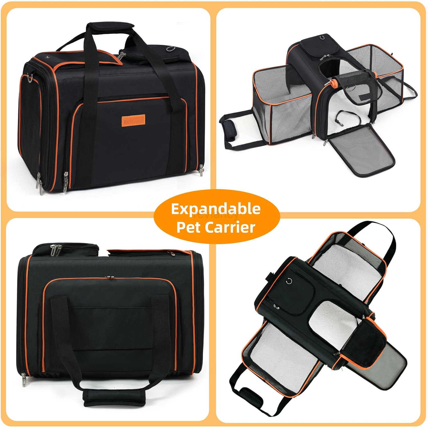 Cat CarrierPortable Pet Carrier Bag for Cats and Small DogsFoldable SoftSided and ScratchProof mesh Cat Bag Pet CarriersAirline Approved Pet CarrierPe