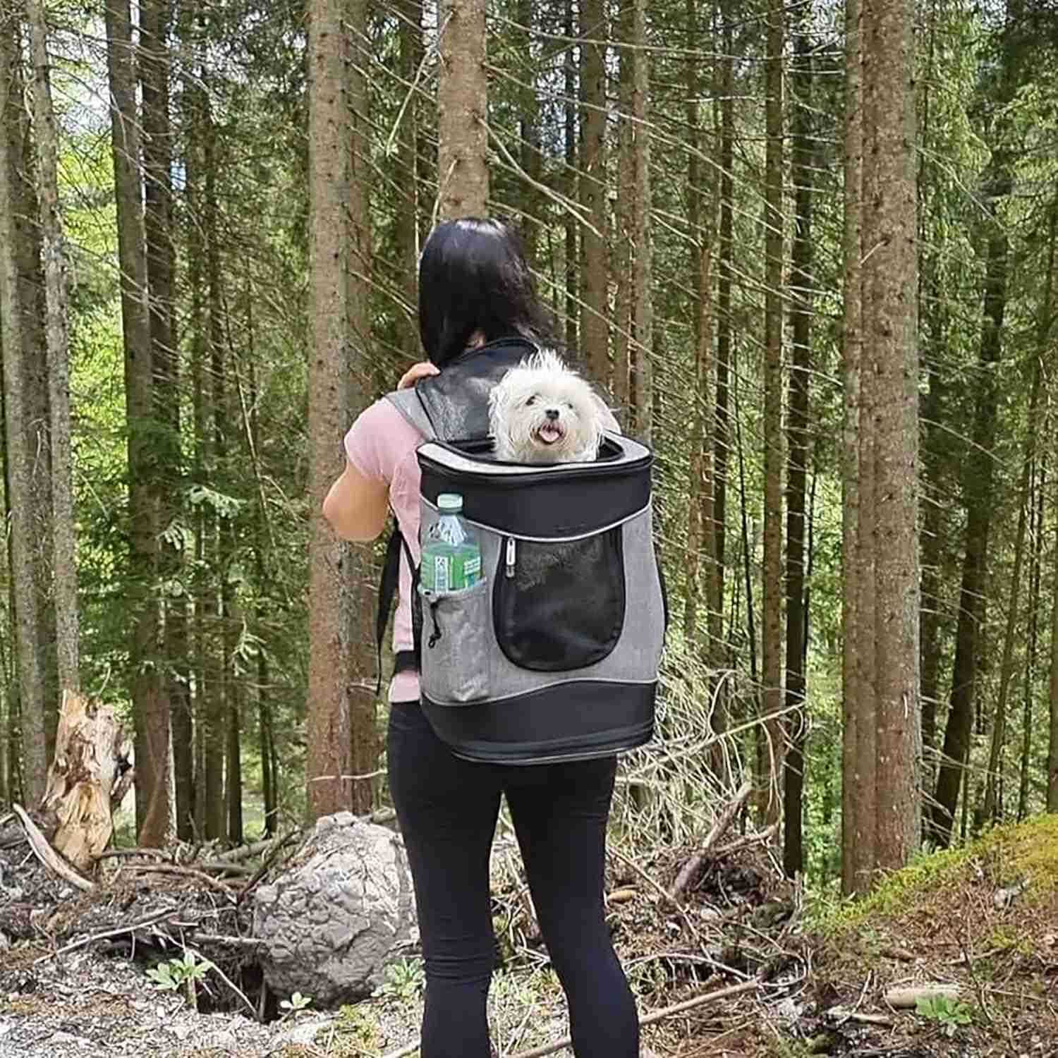 Planet Pet Carrier Backpack for Cats Dogs Breathable Pet Backpack with 4 Mesh Window Portable Pet Carrier for CampingW250912