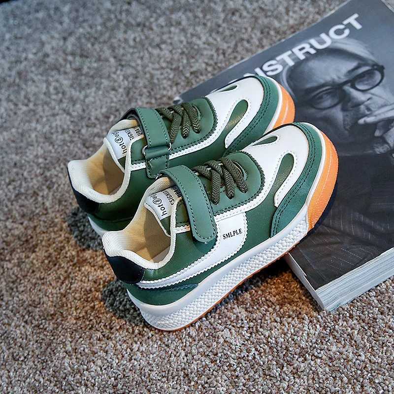 Spring Autumn New Children Sneakers Boys Girls Low Help Skate Leather Shoes Nonslip Soft Sole Versatile Sport Casual Shoes Y250912