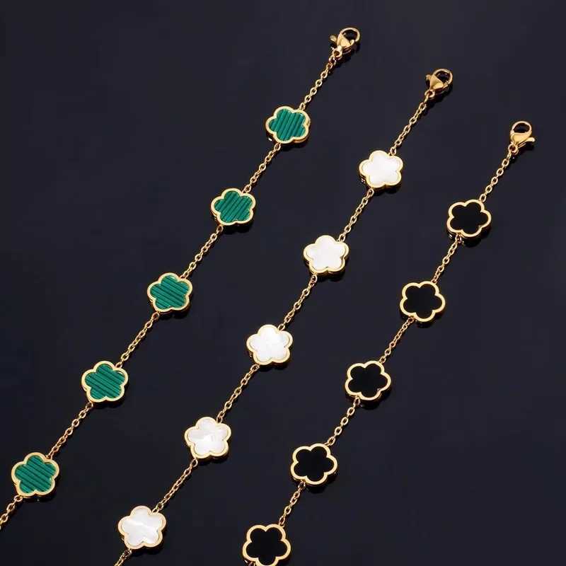 Hot Selling Plant Five Plum Bloss Stainl Steel Bracelet For Wens Jewelry Waterproof HighQuality Gift S250912