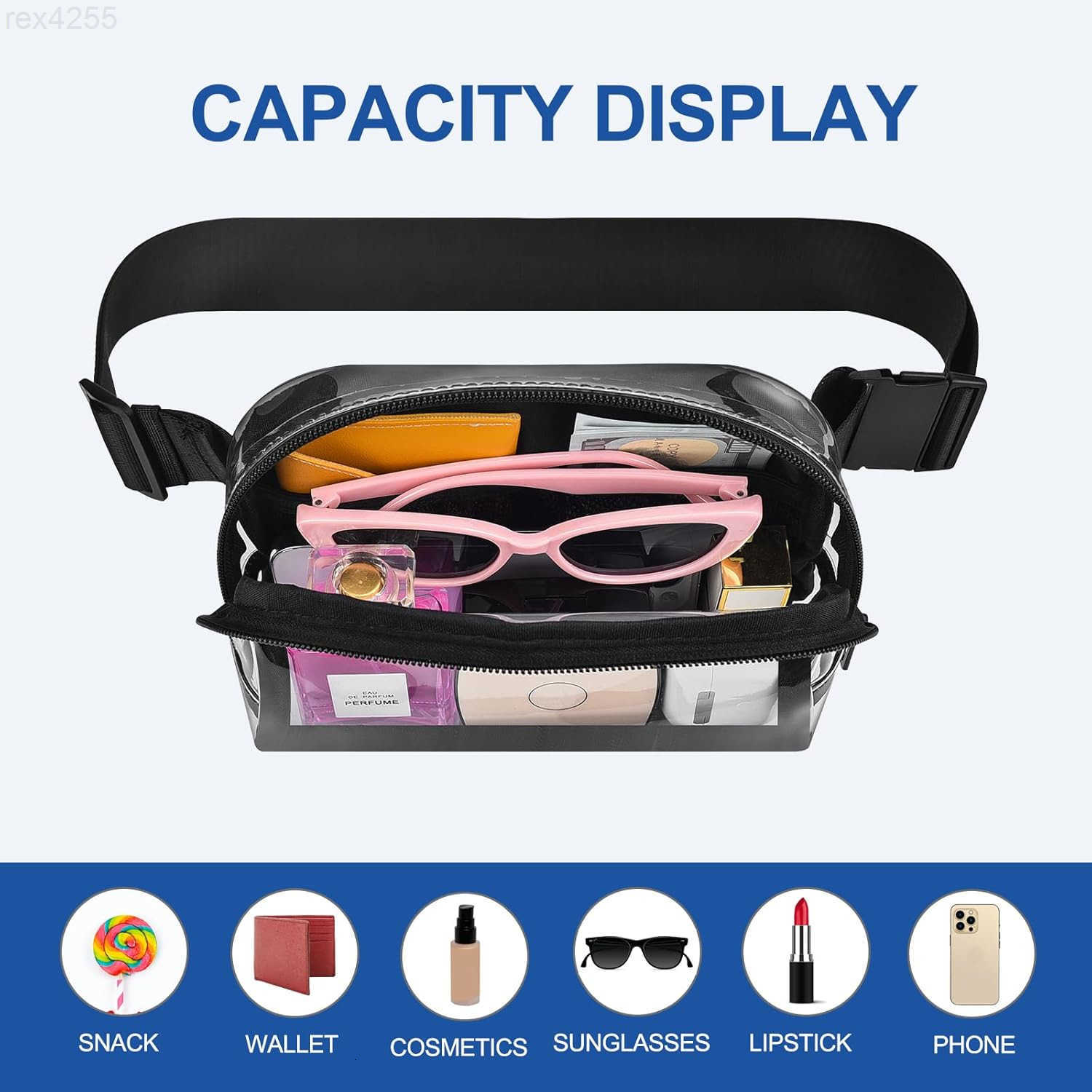 Fanny Pack Stadium ApprovedFashion Belt Bag for Women with Adjustable Strap for Games Concert FestivalW250912