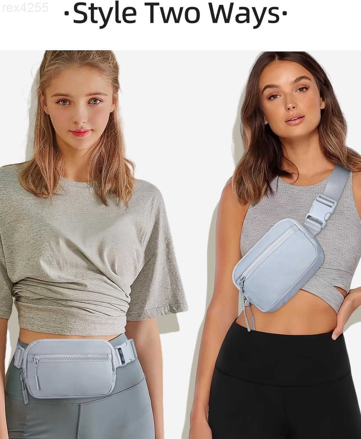 Fanny Packs for Women Men Belt Bag with 4 Zipper Pockets Fashion Waist Packs Lightweight Crossbody Bags with Adjustable Strap for WorkoutRunningHiking