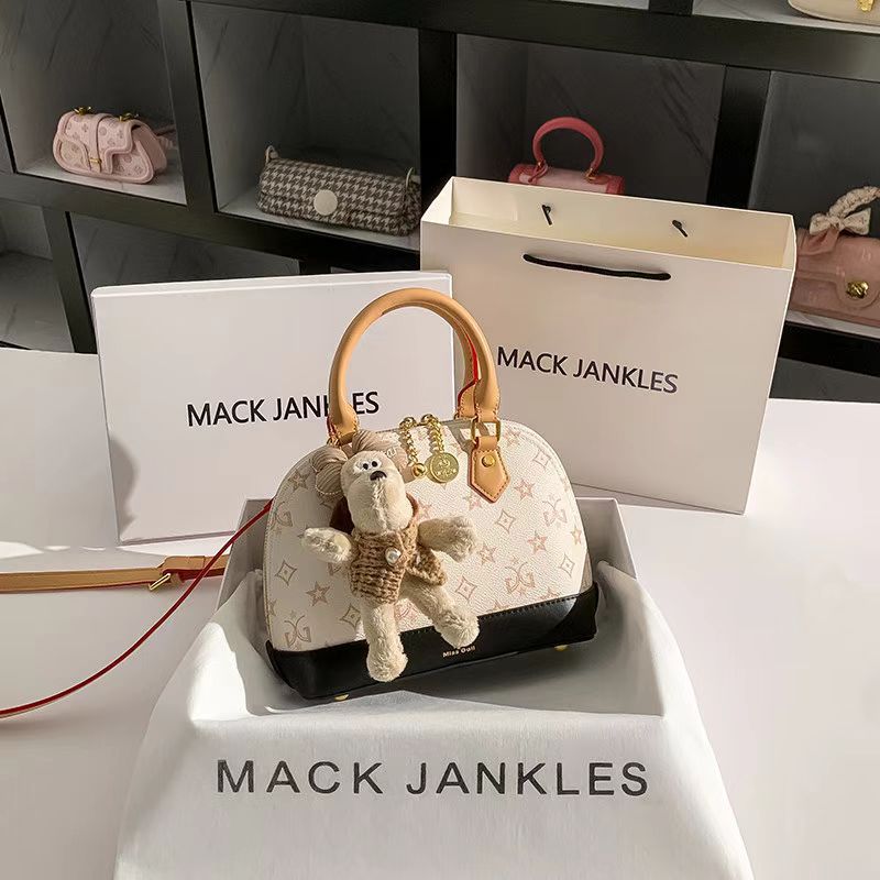 Free Shipping 2025 Designer Shell-Shaped Clutch Bag - Unique Monogram Shoulder Purse for Women, Chic Convertible Top Handle Crossbody Bag