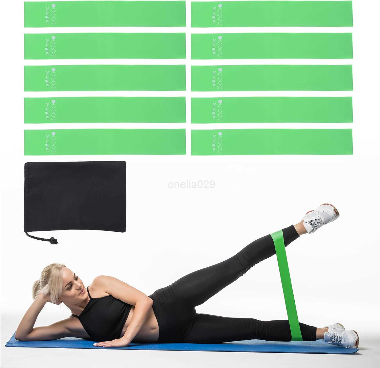 Resistance Loop Exercise Bands Stretch Bands for Working Out Fitness Elastic Workout Bands with Carry Bag for Home Gym Physical Fitness Yoga W250912