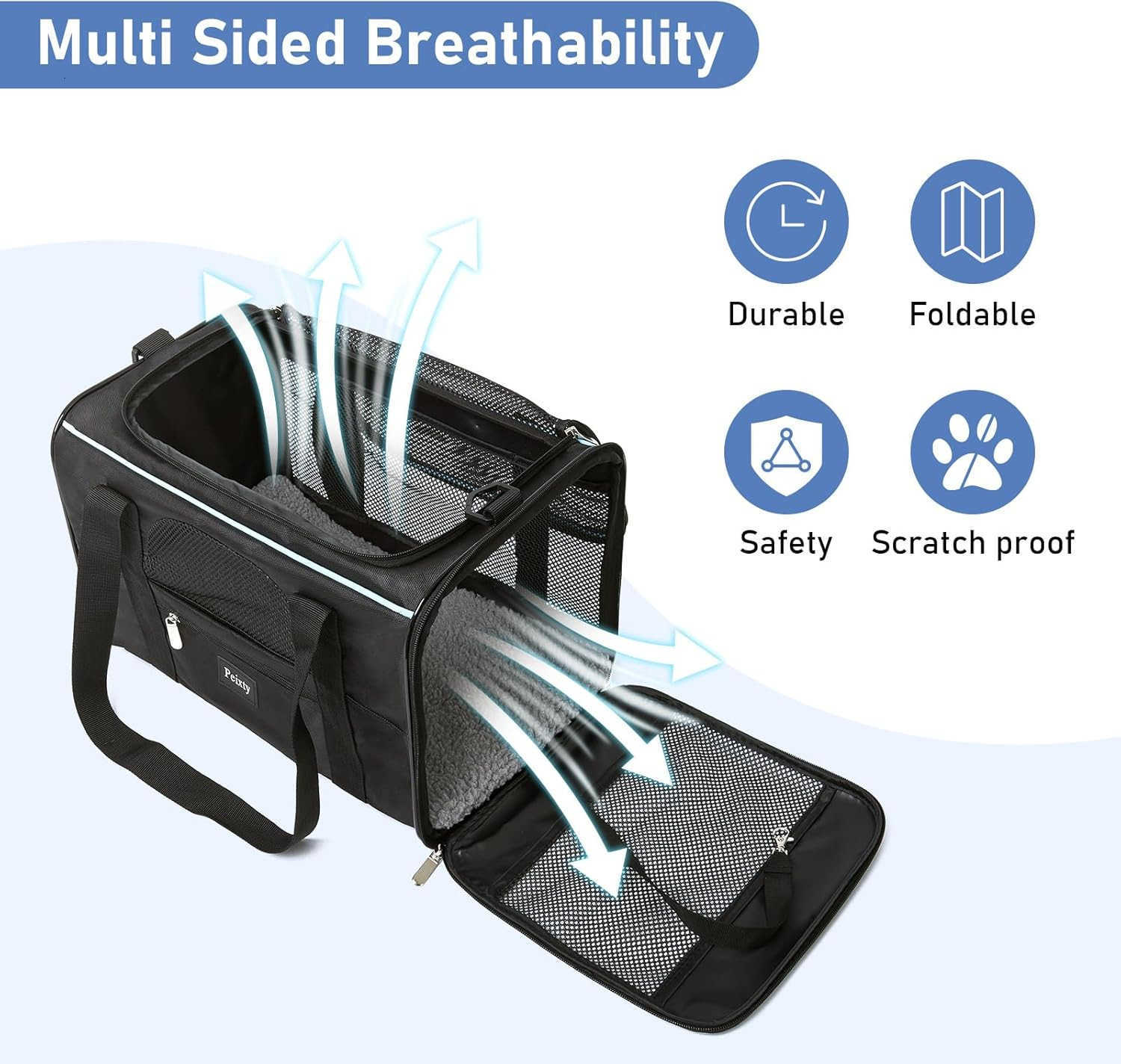 Pet Carrier for CatsSmall Dogs Under 15 Lbs17x11x11 InchesDeltaAmericanUnited Airline Approved Carriers Cats SoftSided CarriersPet Travel Carrier BagW