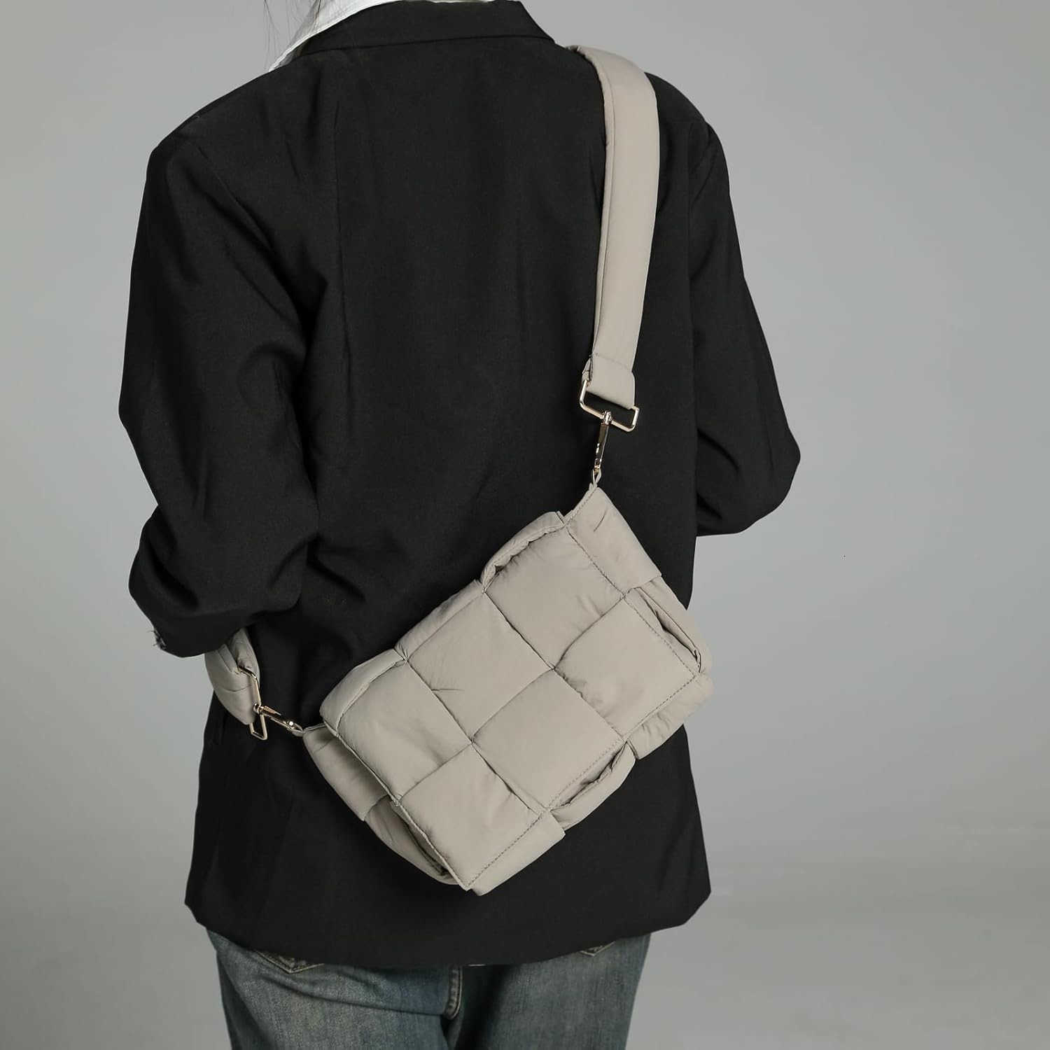 Shoulder bags for women Lightweight small puffer purses waterproof handwoven puffy bag crossbody handbag M250912