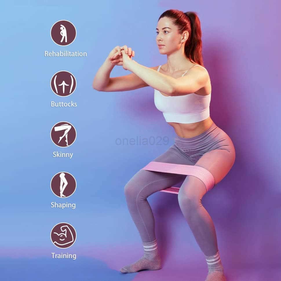 Hip Resistance Band for Fitness Sport Yoga Pilates Bands Working Out 3Level Elastic Booty Bands for Women Legs and Glutes Pack of 3 W250912