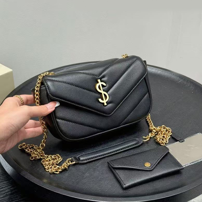 Designer Crossbody Bags Mini Shoulder Bag Sheepskin Envelope Handbags Chain Cross Body Comes with Coin Purses and Mirror