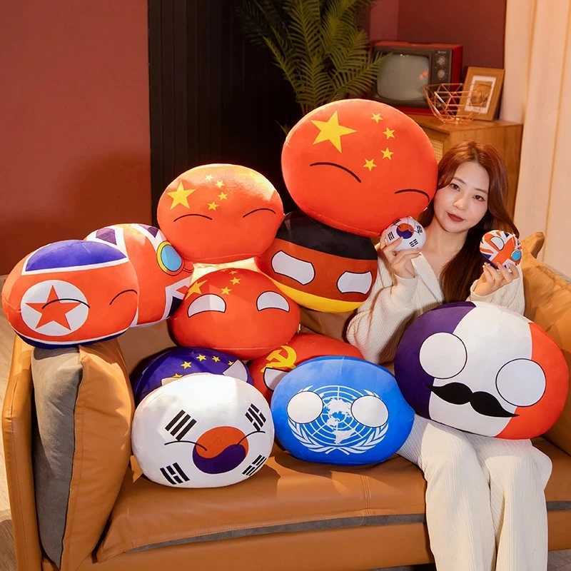 Hot 103050cm Polandball Country Ball Toy Plush Pendant Plush Doll Countryball Ussr Usa France Russia Uk Japan Germany Italy Z250912